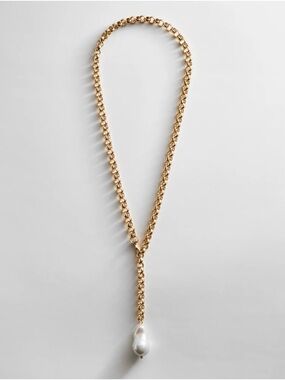 BaubleBar Teagan Pearl Lariat Necklace